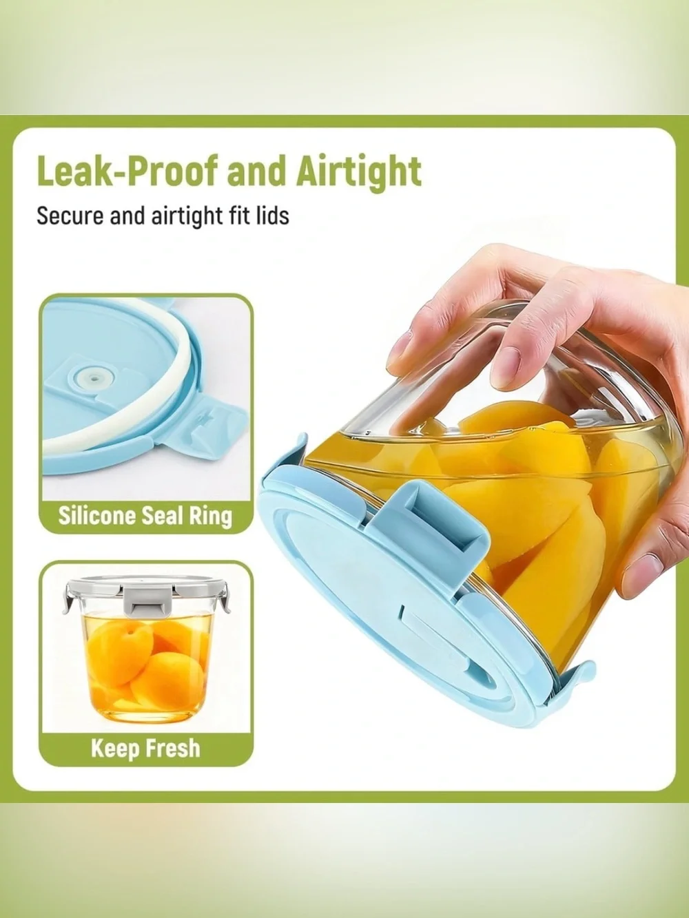 Glass Food Containers with Airtight Lids